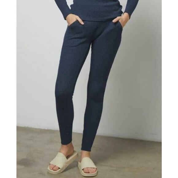 Lunya Restore Thermal High Rise Legging in Deep Blue Heather Size Medium NWOT - Picture 1 of 12